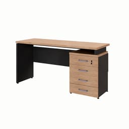 Escrivaninha Yaris 4 GV Ameixa e Preta 150 cm