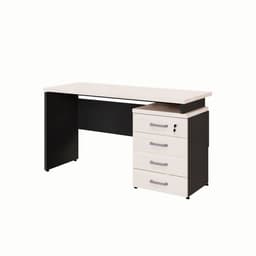 Escrivaninha Yaris 4 GV Carvalho Berlin e Preta 135 cm