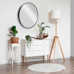 Espelho Decorativo Redondo Jasmin 60 cm Preto