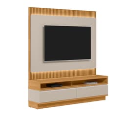 Estante para Home Theater e TV até 70 Polegadas São Paulo com LED 2 GV Tauari e Off White