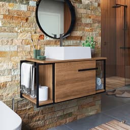 Gabinete Suspenso Paricel com Cuba Ametista Branca 1 PT Mel