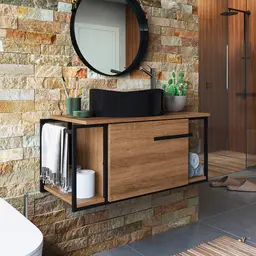 Gabinete Suspenso Paricel com Cuba Berlin Preta 1 PT Mel