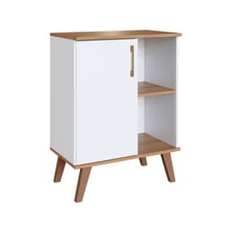 Gabinete de Banheiro Lumia 1 PT Branco e Mel