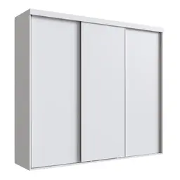 Guarda-Roupa Casal Alya 3 Portas 4 Gavetas Branco