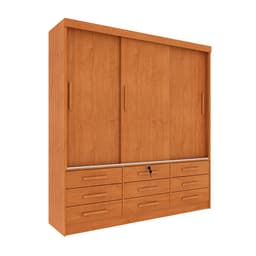 Guarda-Roupa Casal Chicago I 3 Portas 9 Gavetas Cinamomo