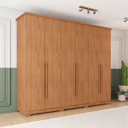 Guarda-Roupa Casal Leblon 6 Portas 6 Gavetas Nature