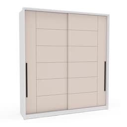 Guarda-Roupa Casal Lisboa 2 Portas 2 Gavetas Branco e Creme