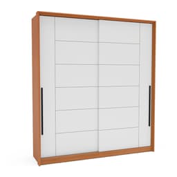 Guarda-Roupa Casal Lisboa 2 Portas 2 Gavetas Freijó e Branco