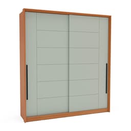 Guarda-Roupa Casal Lisboa 2 Portas 2 Gavetas Freijó e Verde