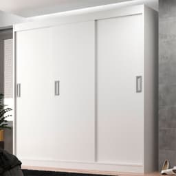 Guarda-Roupa Casal Lisboa 3 Portas 2 Gavetas Branco