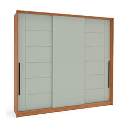 Guarda-Roupa Casal Lisboa 3 Portas 4 Gavetas Freijó e Verde
