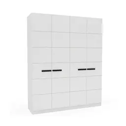 Guarda-Roupa Casal Lisboa 4 Portas 4 Gavetas Branco