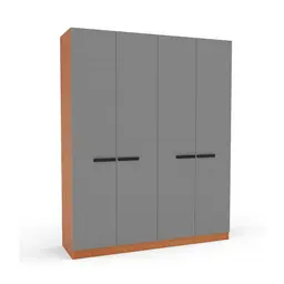 Guarda-Roupa Casal Lisboa 4 Portas 4 Gavetas Freijó e Cinza