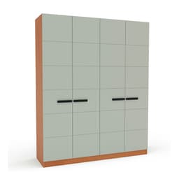 Guarda-Roupa Casal Lisboa 4 Portas 4 Gavetas Freijó e Verde