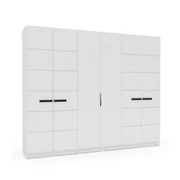 Guarda-Roupa Casal Lisboa 6 Portas 4 Gavetas Branco