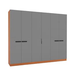 Guarda-Roupa Casal Lisboa 6 Portas 4 Gavetas Freijó e Cinza