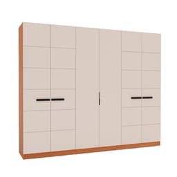 Guarda-Roupa Casal Lisboa 6 Portas 4 Gavetas Freijó e Creme
