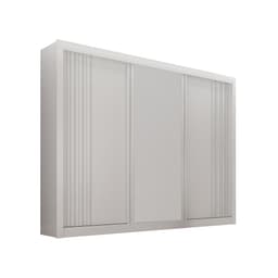 Guarda-Roupa Casal Milano 100% MDF 3 Portas 4 Gavetas Branco