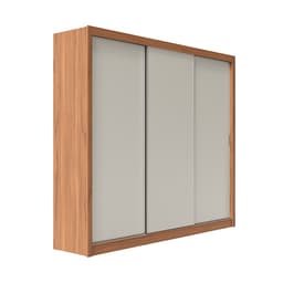 Guarda-Roupa Casal Montclair Flex 3 Portas 6 Gavetas Off White e Canela