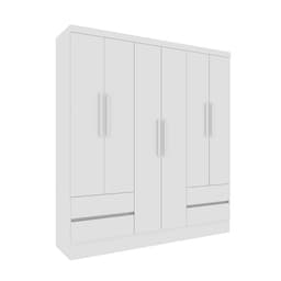 Guarda-Roupa Casal Oregon 6 Portas 4 Gavetas Neve