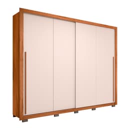 Guarda-Roupa Casal Praticus 2 Portas 4 Gavetas Freijó e Off White