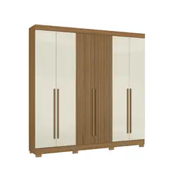 Guarda-Roupa Casal Sidney 6 Portas 2 Gavetas Atacama e Areia