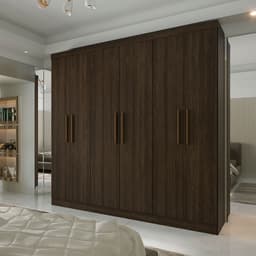 Guarda-Roupa Casal Supreme 6 Portas 4 Gavetas Capuccino Wood