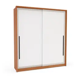 Guarda-Roupa Casal Valência 2 Portas 2 Gavetas Freijó e Branco