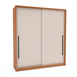 Guarda-Roupa Casal Valência 2 Portas 2 Gavetas Freijó e Creme