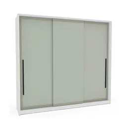 Guarda-Roupa Casal Valência 3 Portas 4 Gavetas Branco e Verde