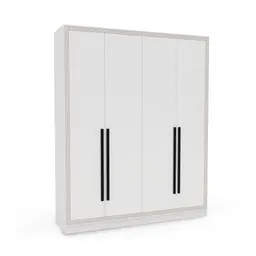 Guarda-Roupa Casal Valência 4 Portas 4 Gavetas Branco