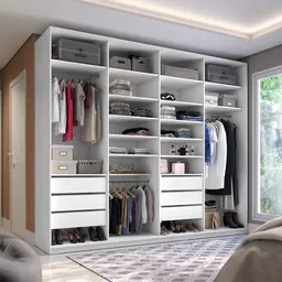 Guarda-Roupa Closet 100% MDF 6 Gavetas Branco