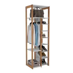 Guarda-Roupa Closet Cali Branco e Aveiro 63cm