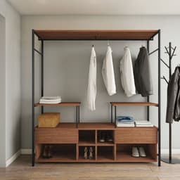 Guarda-Roupa Closet Modulado Barcelona Casal 2 Gavetas Madeira e Preto