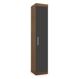 Guarda-Roupa Modulado Gênova 1 Porta Ipê Wood e Grafite