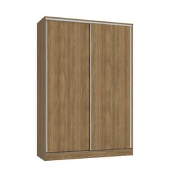 Guarda-Roupa Solteiro Adrina 2 Portas 2 Gavetas Nogueira