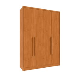 Guarda-Roupa Solteiro Dinamarca 4 Portas 2 Gavetas Cinamomo