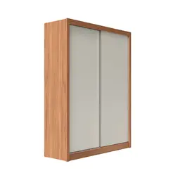 Guarda-Roupa Solteiro Montclair Flex 2 Portas 4 Gavetas Off White e Canela