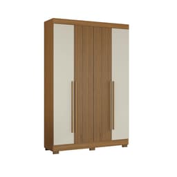 Guarda-Roupa Solteiro Sidney 4 Portas 2 Gavetas Atacama e Areia