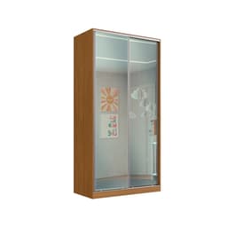 Guarda-Roupa Solteiro com 2 Espelhos Lótus 2 Portas 3 Gavetas Freijó