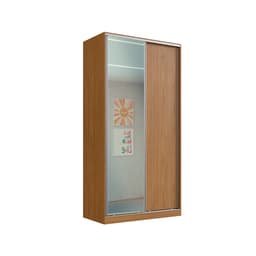 Guarda-Roupa Solteiro com Espelho Lótus 2 Portas 3 Gavetas Freijó