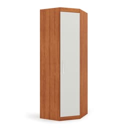 Gurada-Roupa Modulado de Canto Gênova 1 Porta Freijó Wood e Off White