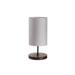 Luminária Base Algodão Cinza e Madeira