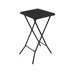 Mesa Bistrô Quadrada Dobrável com Tampo Aço Erica Preta