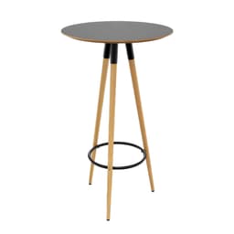 Mesa Bistrô Redonda com Tampo MDF Rio Preta 60 cm