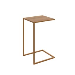 Mesa Lateral Retangular Complementos Hanover e Dourada 64x35 cm