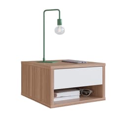 Mesa de Cabeceira Suspensa Slim 1 Gaveta Montana e Branca