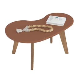 Mesa de Centro Orgânica Terracota e Carvalho
