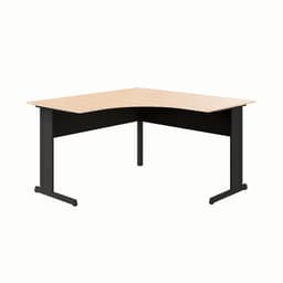 Mesa de Escritório em L New City Calvi e Preta 135 cm