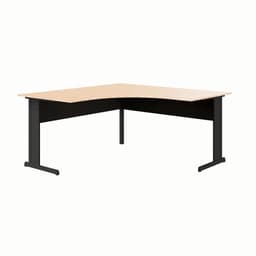 Mesa de Escritório em L New City Calvi e Preta 160 cm